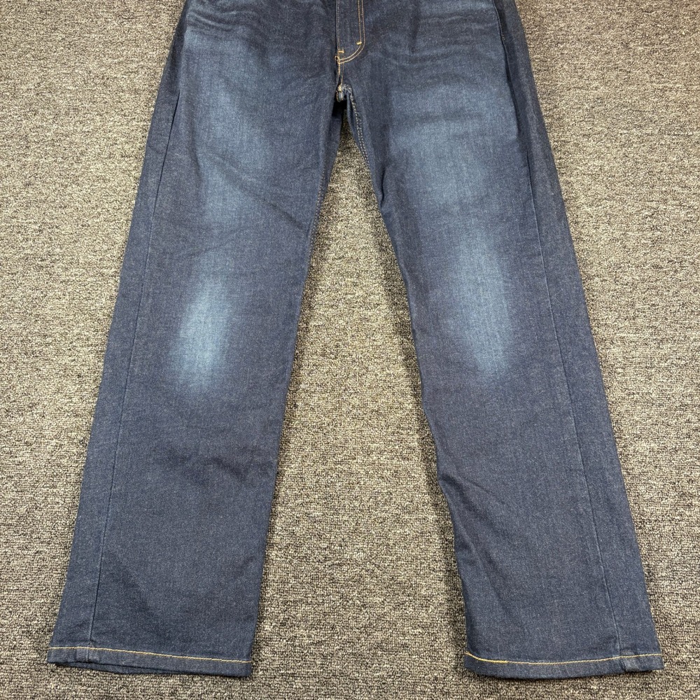 Levi's 514 Straight Jeans Mens 33x32 Dark Wash Stretch Denim NEW - Picture 3 of 10